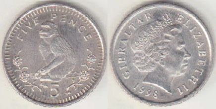 1998 AA Gibraltar 5 Pence (Unc) A008811
